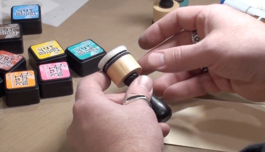 Tim Holtz demos Distress Ink Minis and Mini Blending Tool at CHA