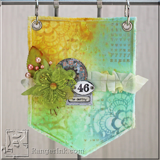 Transparent Texture Paste Resist on Fabric by Tammy Tutterow