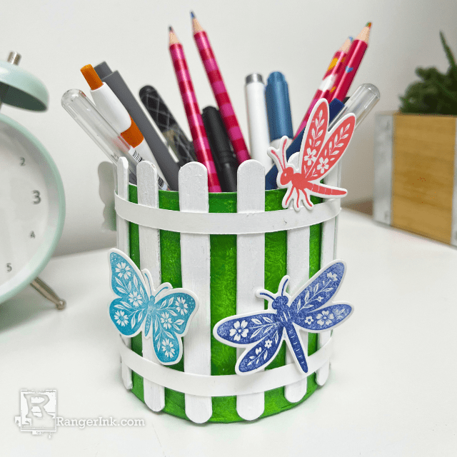 Earth Day Recycled Spring Pencil Holder by Teresa Natividad