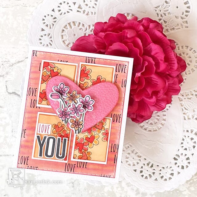 Wendy Vecchi Floral Valentine Card by Lauren Bergold