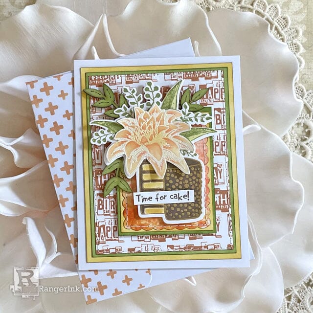 Wendy Vecchi Time for Cake Card by Lauren Bergold