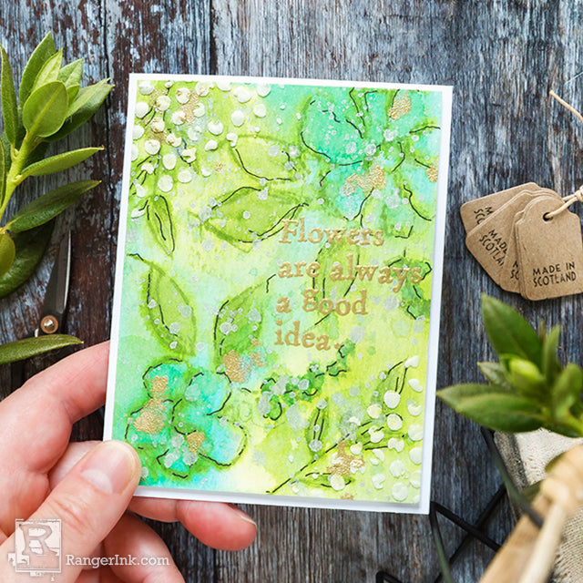 Watercoloured Flowers Card by Debby Hughes