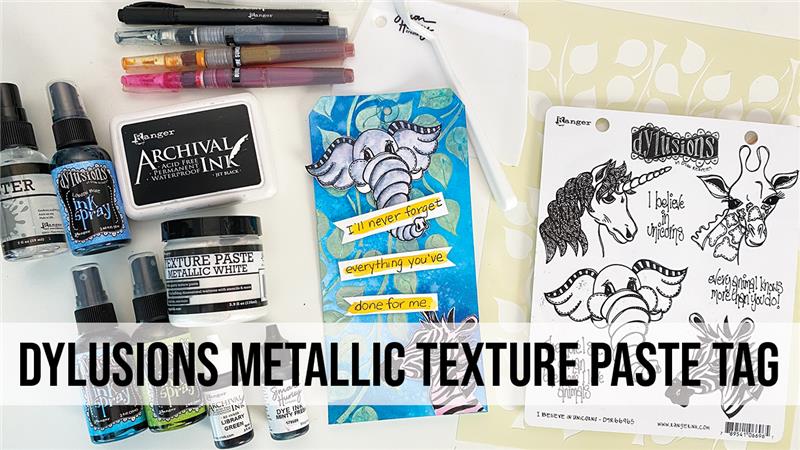 Dylusions Metallic Texture Paste Tag