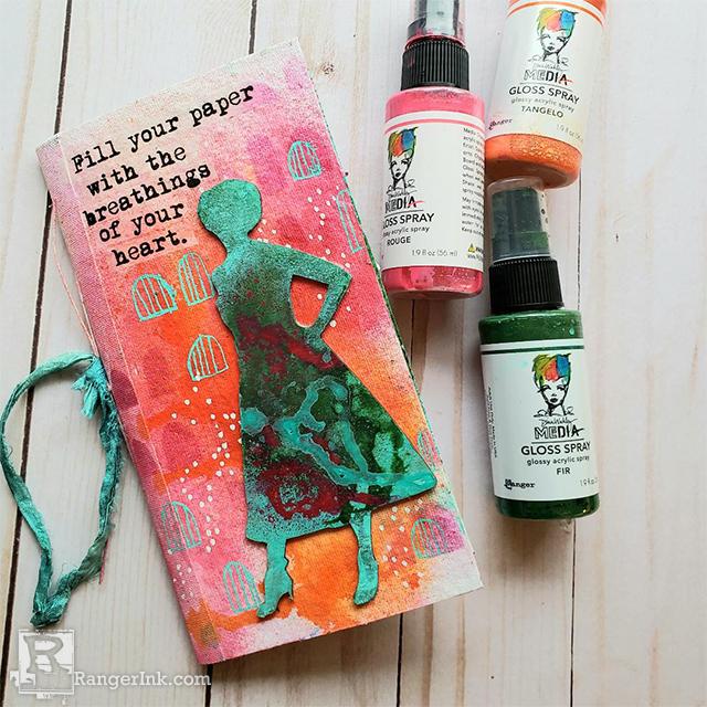 Dina Wakley MEdia Chipboard Stencil Book by Megan Whisner Quinlan