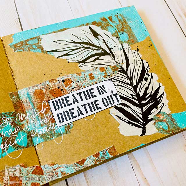 Dina Wakley Gel Plate Journal Page by Megan Whisner Quinlan