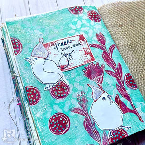 Dina Wakley Holiday Journal Page by Megan Whisner Quinlan