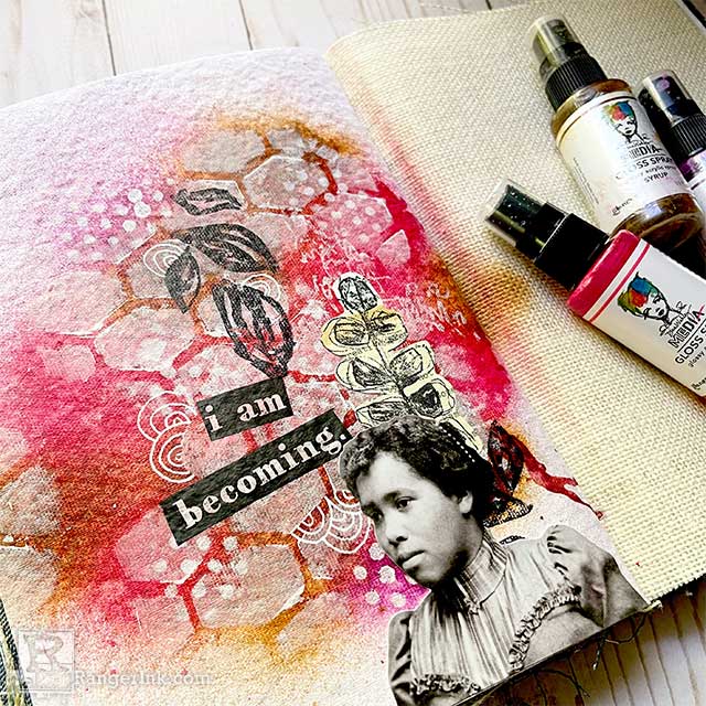 Dina Wakley I Am Journal Page by Megan Whisner Quinlan