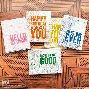 Distress® Embossing Glaze Bold Sayings Cards by Cheiron Brandon