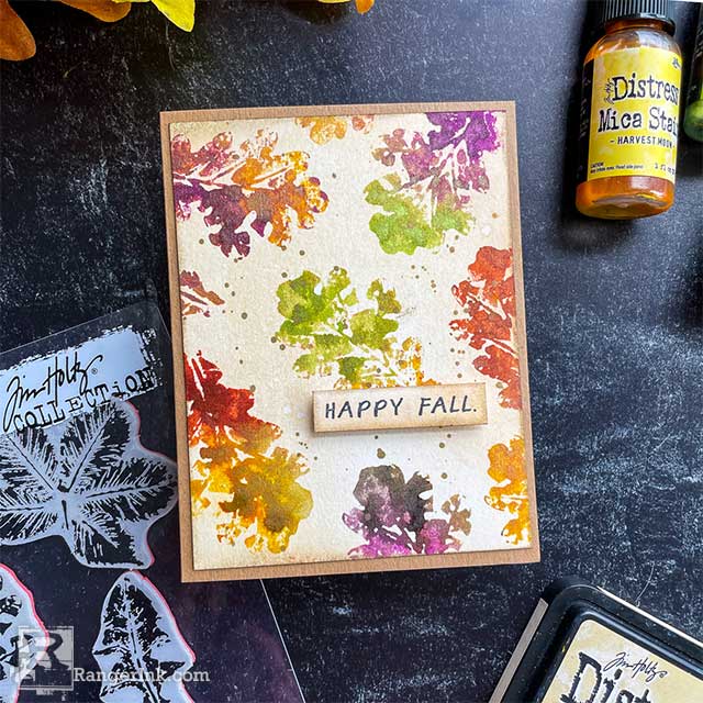 Distress Mica Stain Watercolor Card by Cheiron Brandon