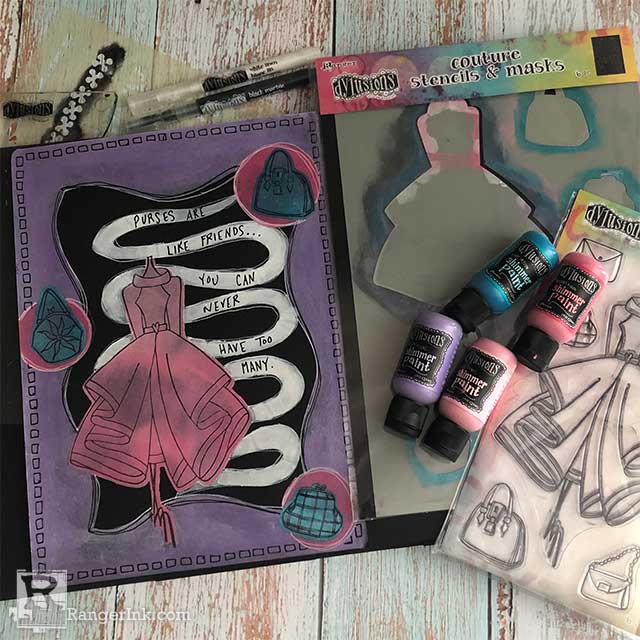 Dylusions Purses are Like Friends Journal Page by Denise Lush