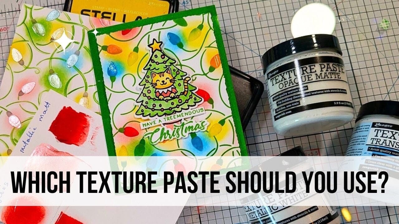 Which Texture Paste Should You Use? Holiday Card Tutorial