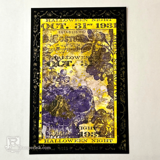 Tim Holtz Distress 'Haunted Garden' Card by Dominique Bennani