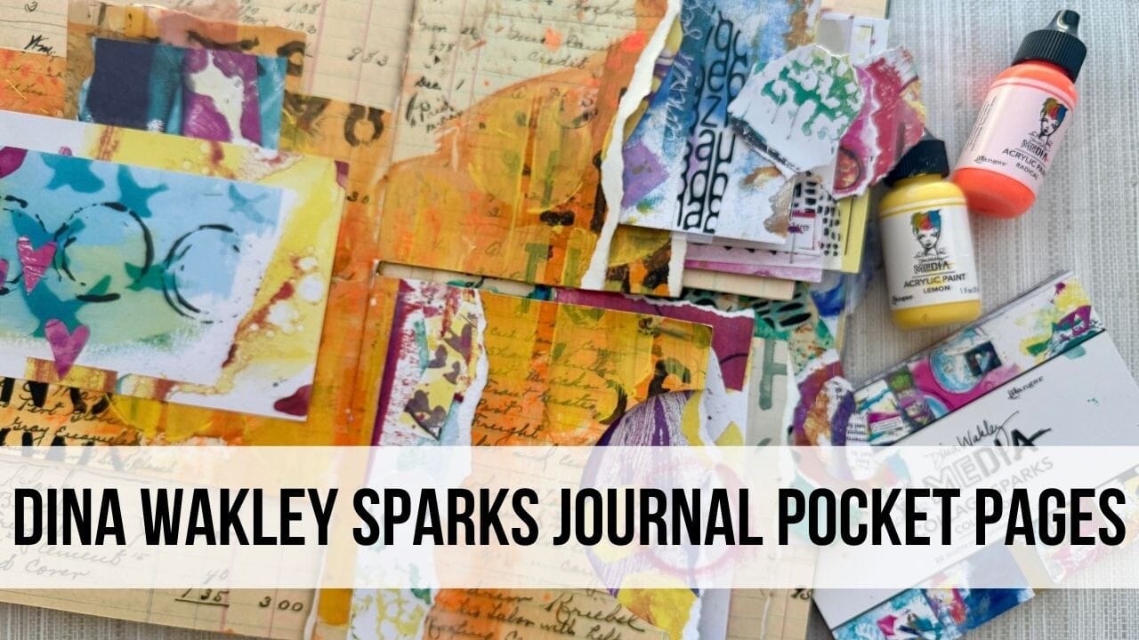 Dina Wakley Collage Sparks Journal Pocket Pages