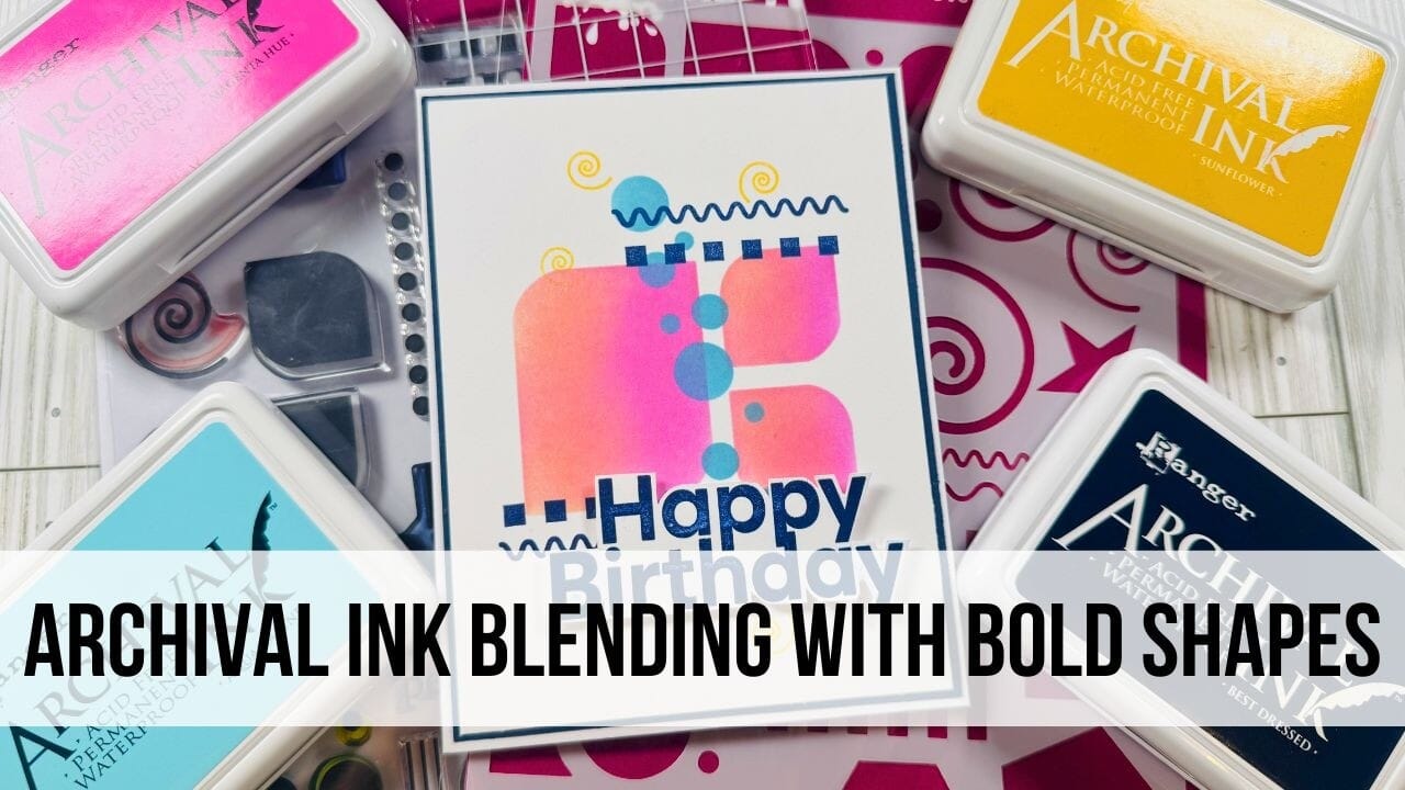 Archival Ink Blending with Bold Shapes
