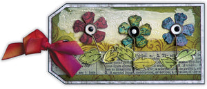 Accentuated Flowers Tag By Linda Cain