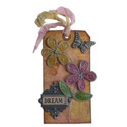 Rock Candy Crackle Dreaming of Flowers Tag By Richele Christensen