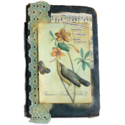 Melt Art™ Singing Bird Collage Book Cover By Lisa Dixon