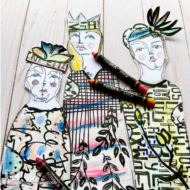 Scribble Sticks Paper Doll Play by Megan Whisner Quinlan