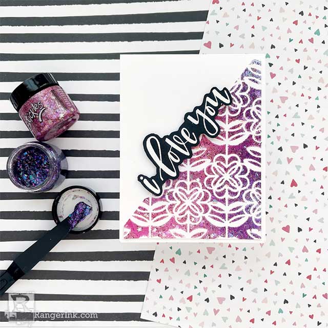 Stickles™ Glitter Gels I Love You Card by Jess Francisco