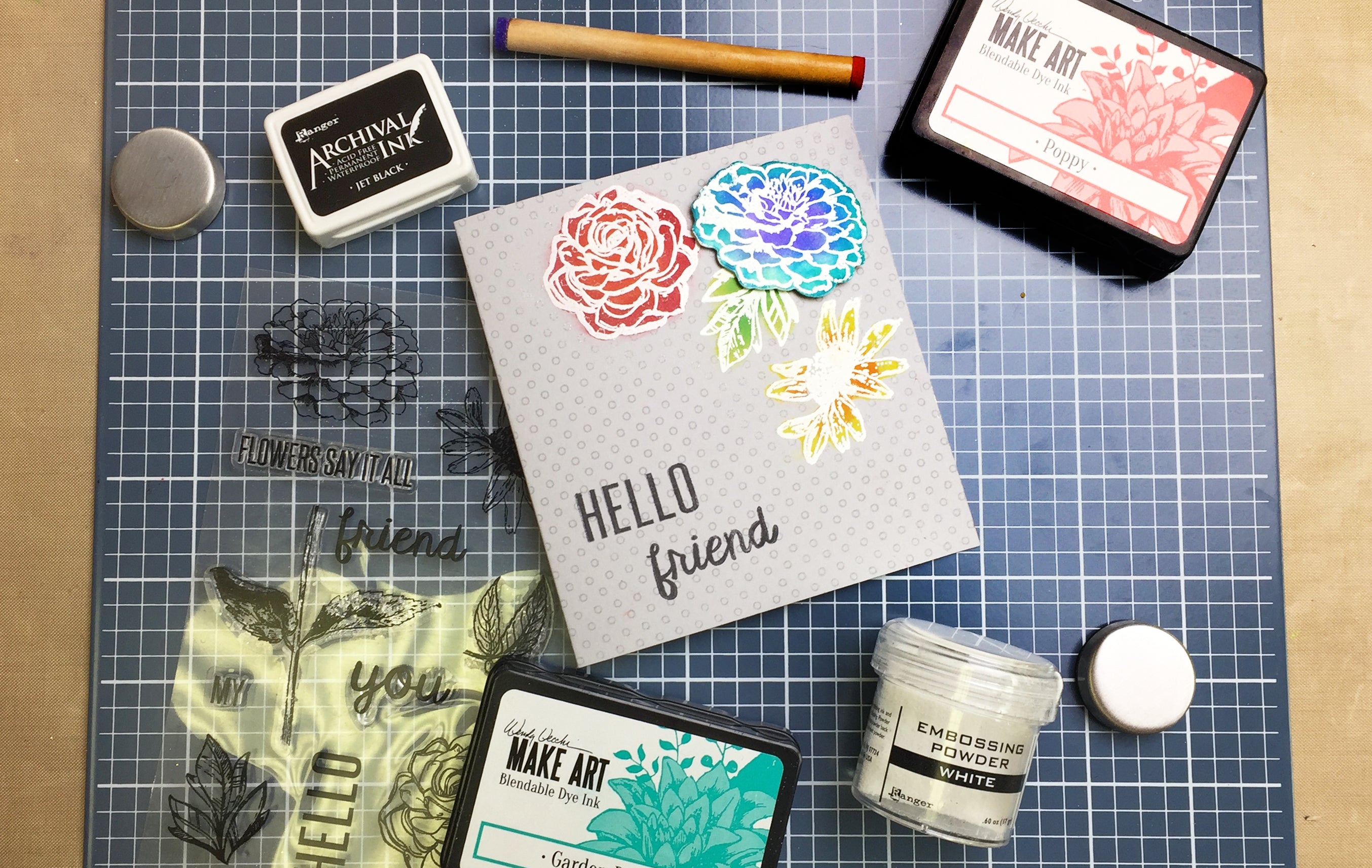 Wendy Vecchi MAKE ART DIY Heat Embossed Cards
