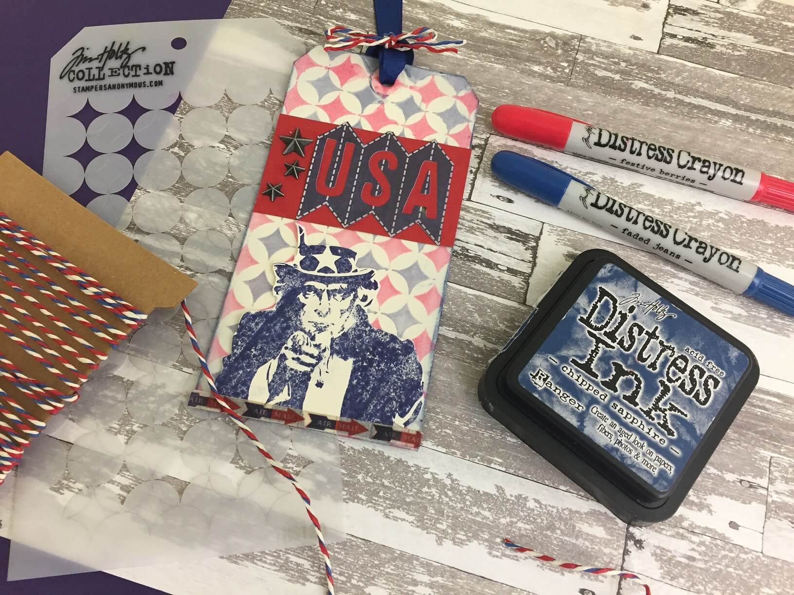 Tim Holtz Distress Americana Tag