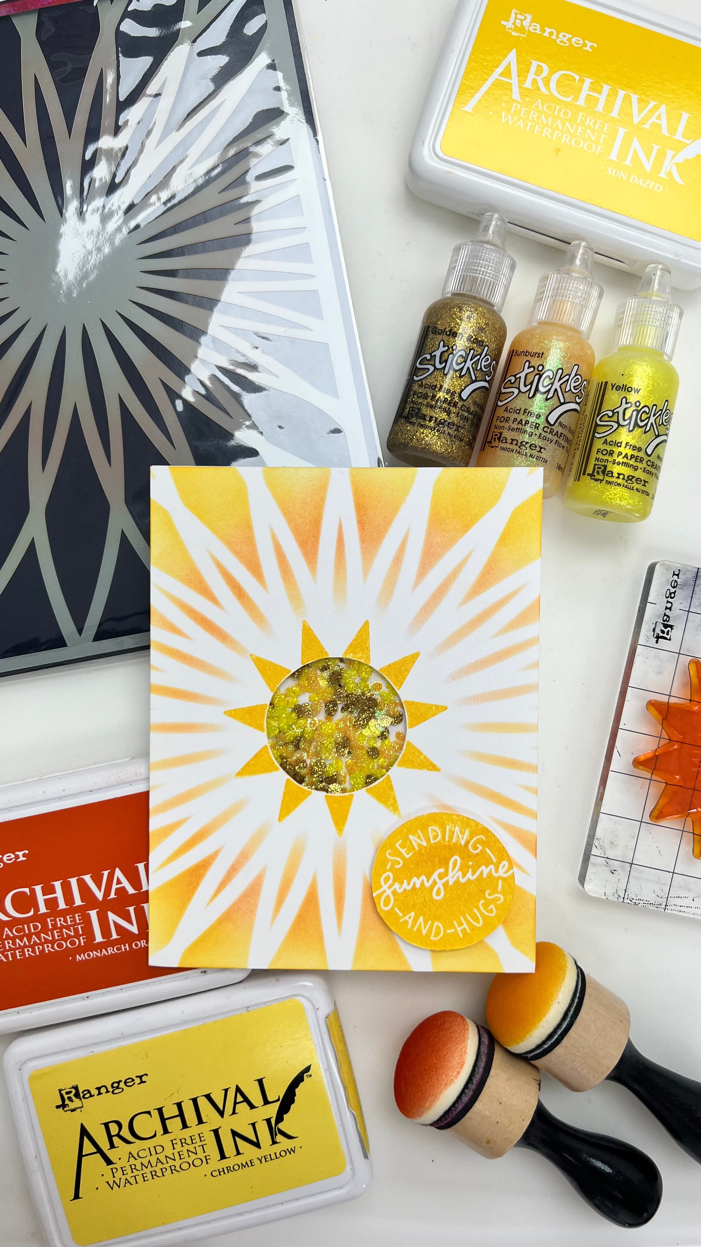 Stickles™ Sunshine Shaker Card
