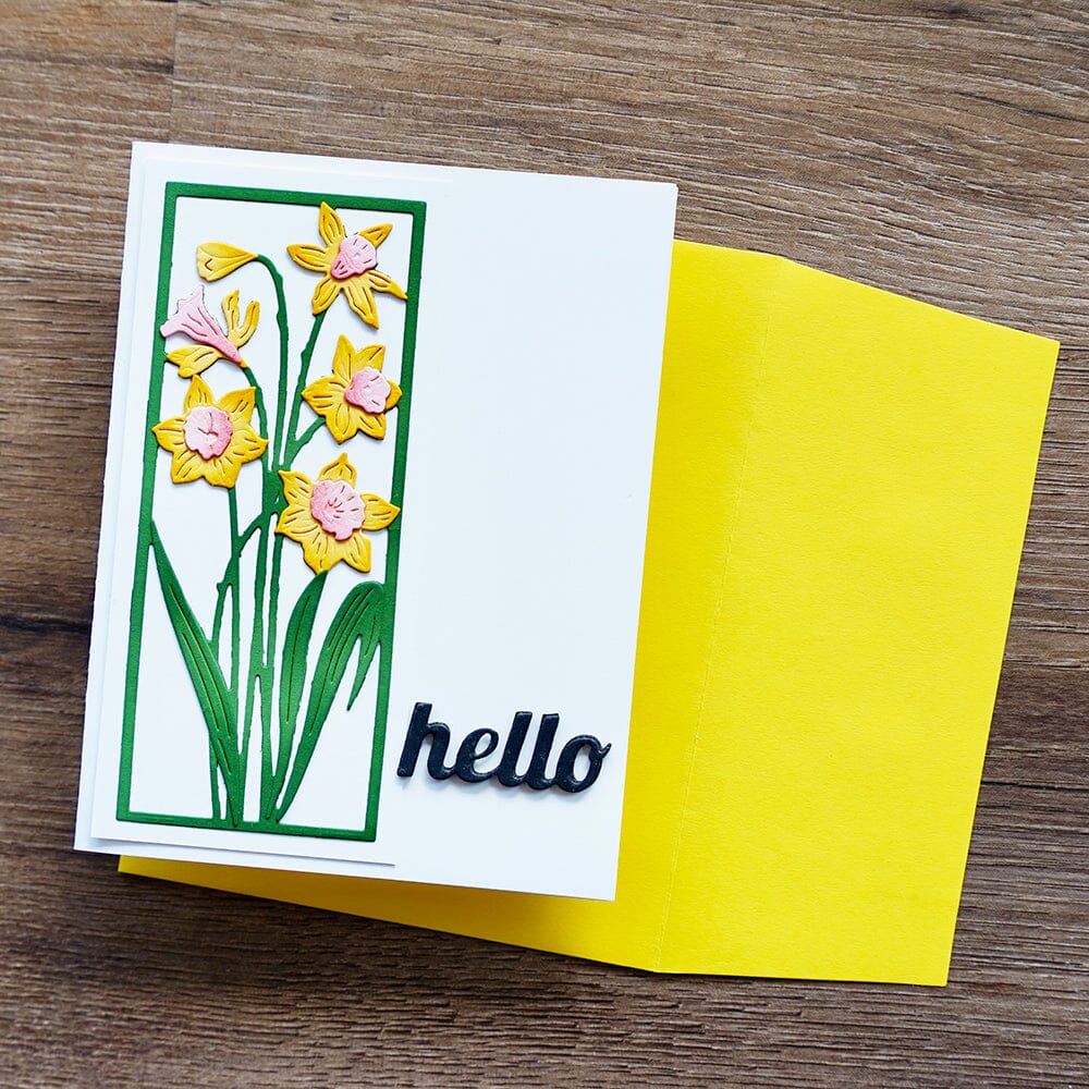 Simon Hurley create. Spellbinders Daffodil Frame Die Cutting Dies Simon Hurley 
