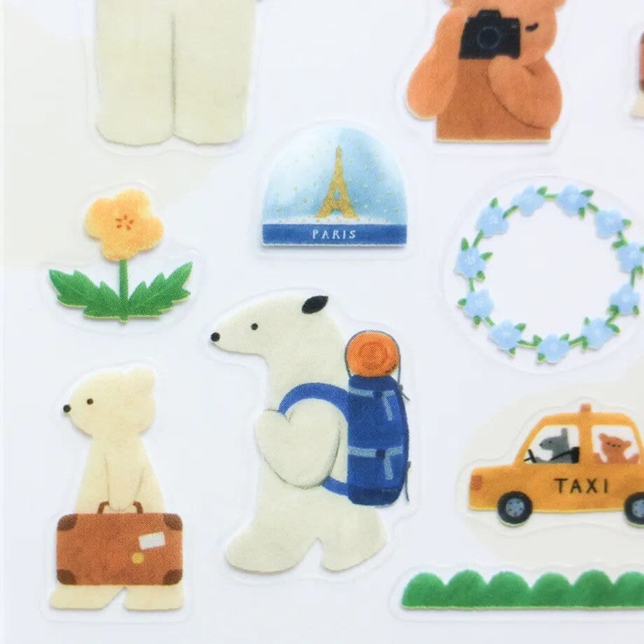 Cozyca Mariko Fukuoka Sticker Sheet - Lets Go On a Trip Surfaces Cozyca 