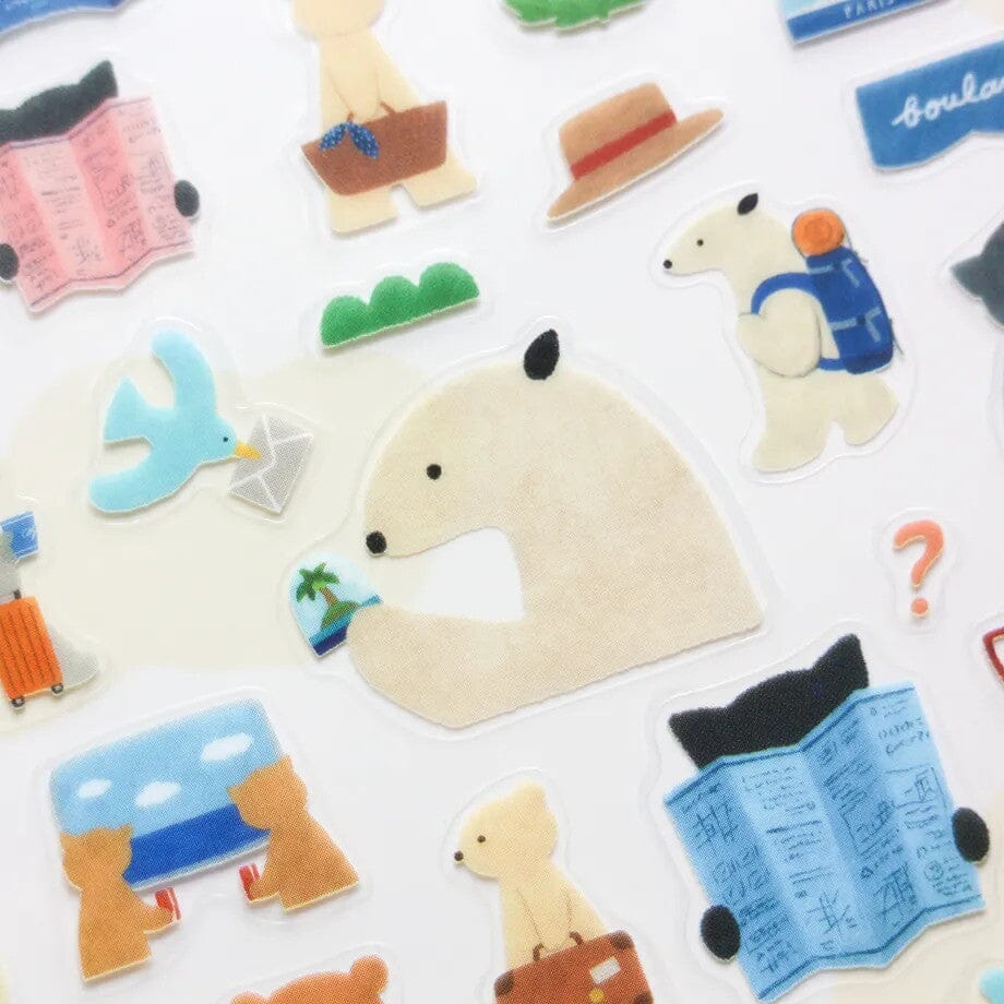 Cozyca Mariko Fukuoka Sticker Sheet - Lets Go On a Trip Surfaces Cozyca 