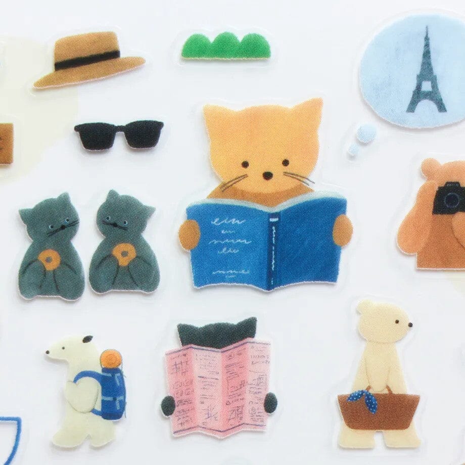 Cozyca Mariko Fukuoka Sticker Sheet - Lets Go On a Trip Surfaces Cozyca 