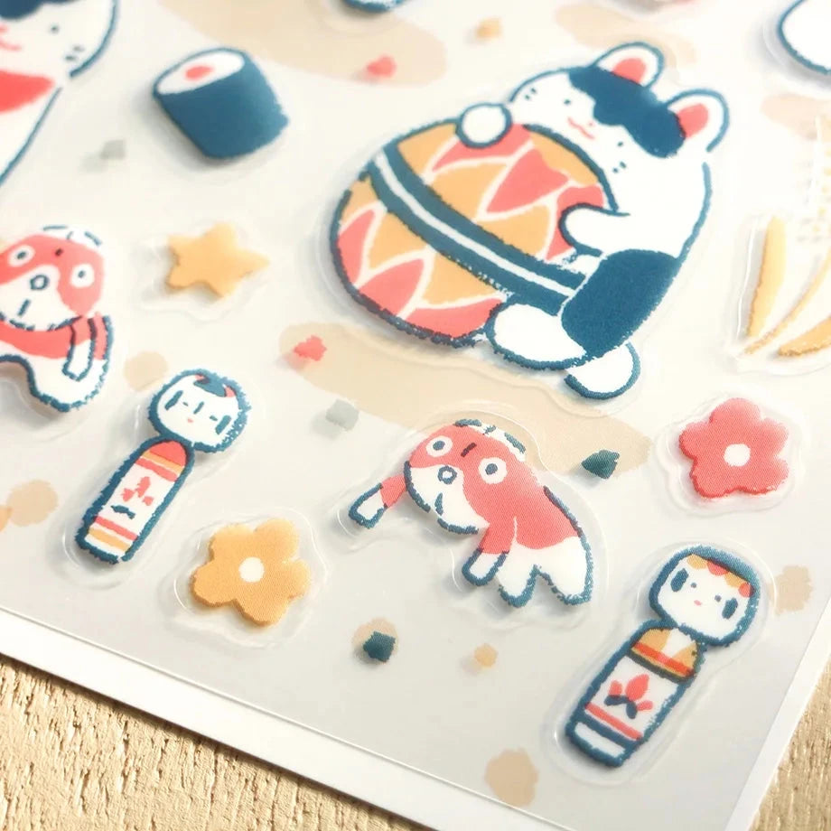 Cozyca Masao Takahata Sticker Sheet - Festival Surfaces Cozyca 