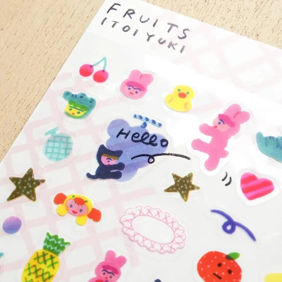 Cozyca Yuki Itoi Sticker Sheet - Fruits Surfaces Cozyca 