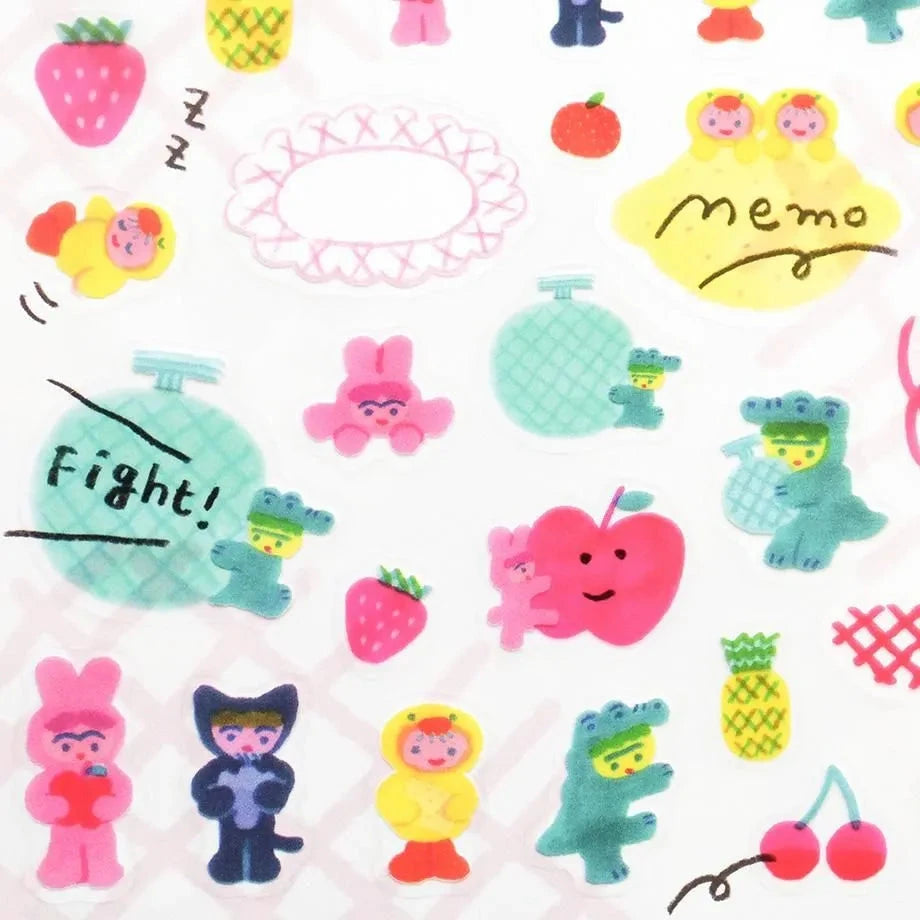 Cozyca Yuki Itoi Sticker Sheet - Fruits Surfaces Cozyca 