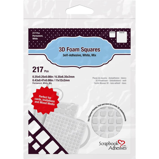 Scrapbook Adhesives 3d Foam Squares - White Adhesives & Mediums Scrapbook Adhesives 