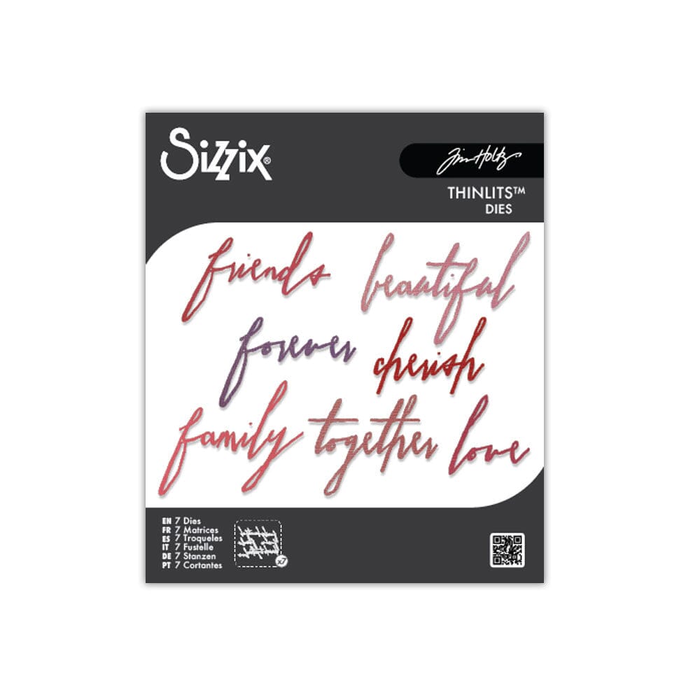 Tim Holtz® Alterations by Sizzix Thinlits™ Dies - Love, 7pk Cutting Dies Tim Holtz Other 