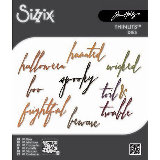 Tim Holtz® Alterations by Sizzix Thinlits™ Dies - Handwritten - Halloween, 10pk Cutting Dies Tim Holtz Other 