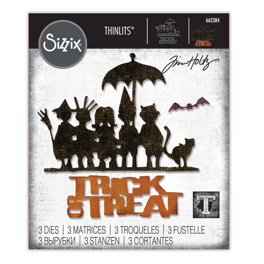Tim Holtz Sizzix Thinlits Die Set Trick-or-Treat 3pk Cutting Dies Tim Holtz Other 