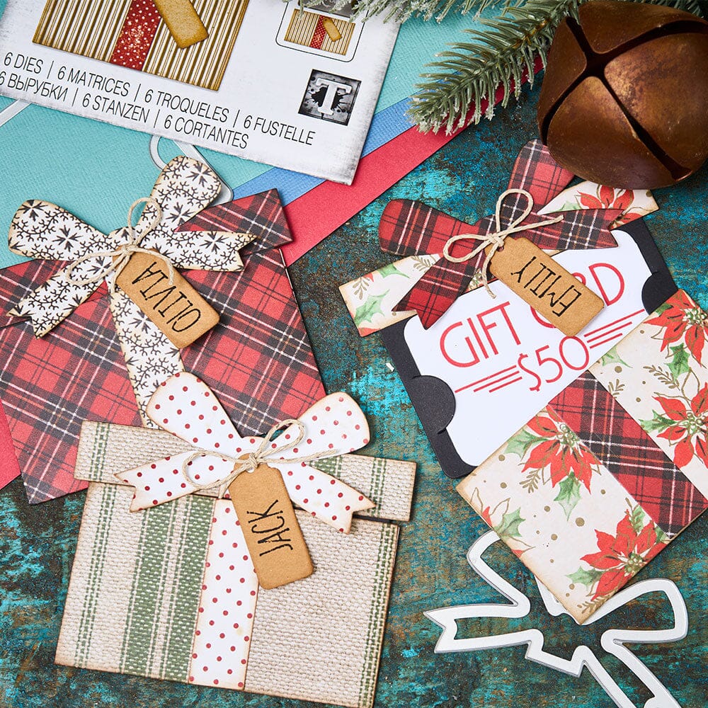 Tim Holtz Sizzix Thinlits Die Set Gift Card Package 6pk Cutting Dies Tim Holtz Other 