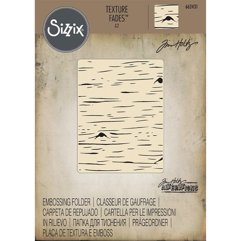 Alterations by Sizzix Embossing Folder - Birch Sizzix Tim Holtz Other 