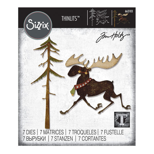 Tim Holtz® Alterations by Sizzix Thinlits Die Set 7pk Merry Moose Sizzix Tim Holtz Other 
