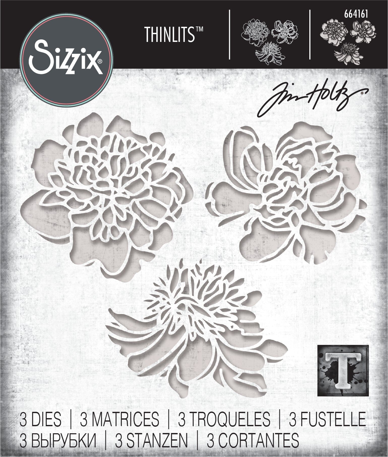 Alterations by Sizzix Thinlits Dies - Cut Out Blossoms 3pk Sizzix Tim Holtz Other 