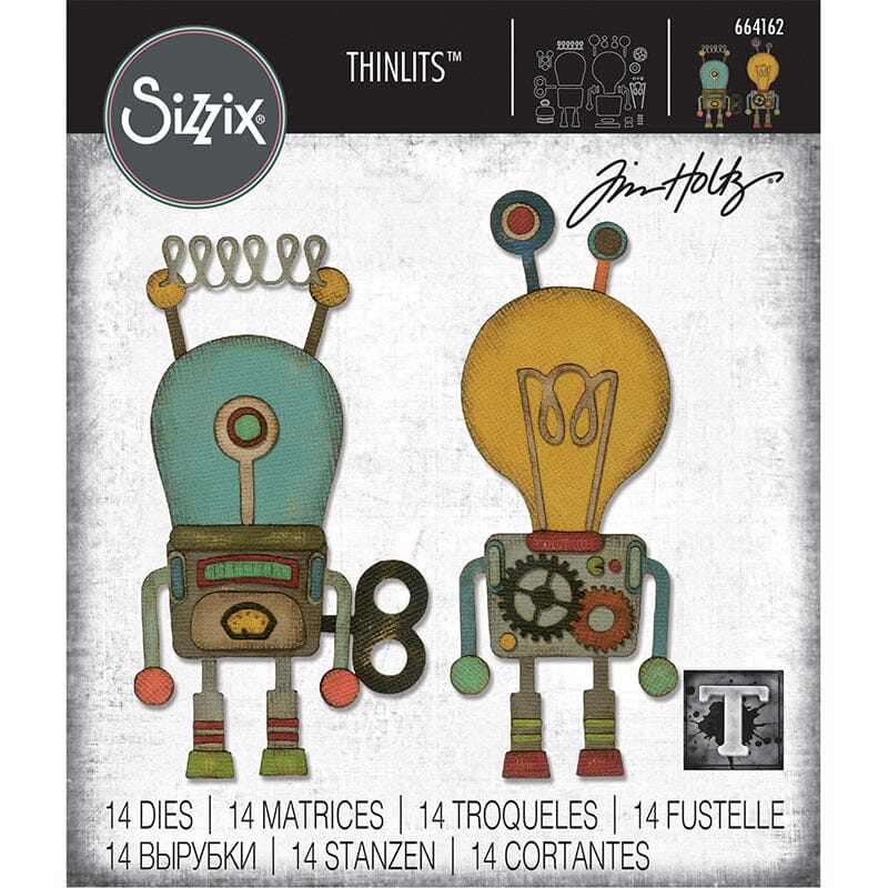 Tim Holtz Alterations by Sizzix Thinlit Dies - Robots 14pk Sizzix Tim Holtz Other 