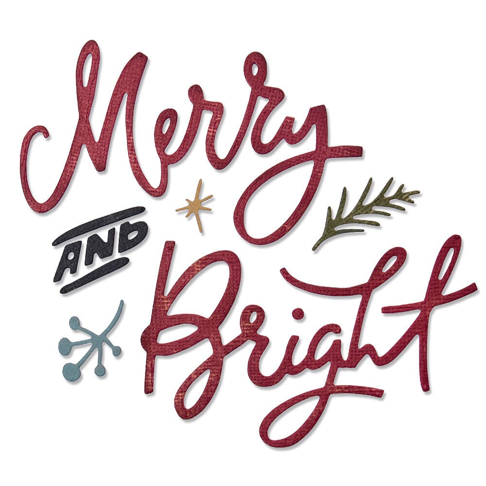 Tim Holtz Sizzix Thinlits Die Set Merry & Bright 6pk Cutting Dies Tim Holtz Other 