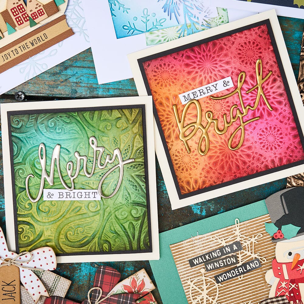 Tim Holtz Sizzix Thinlits Die Set Merry & Bright 6pk Cutting Dies Tim Holtz Other 