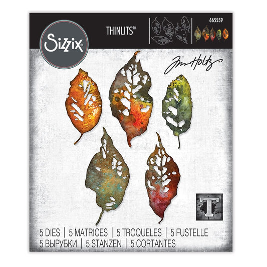 Tim Holtz Sizzix Thinlits Die Set Leaf Fragments 5pk Cutting Dies Tim Holtz Other 