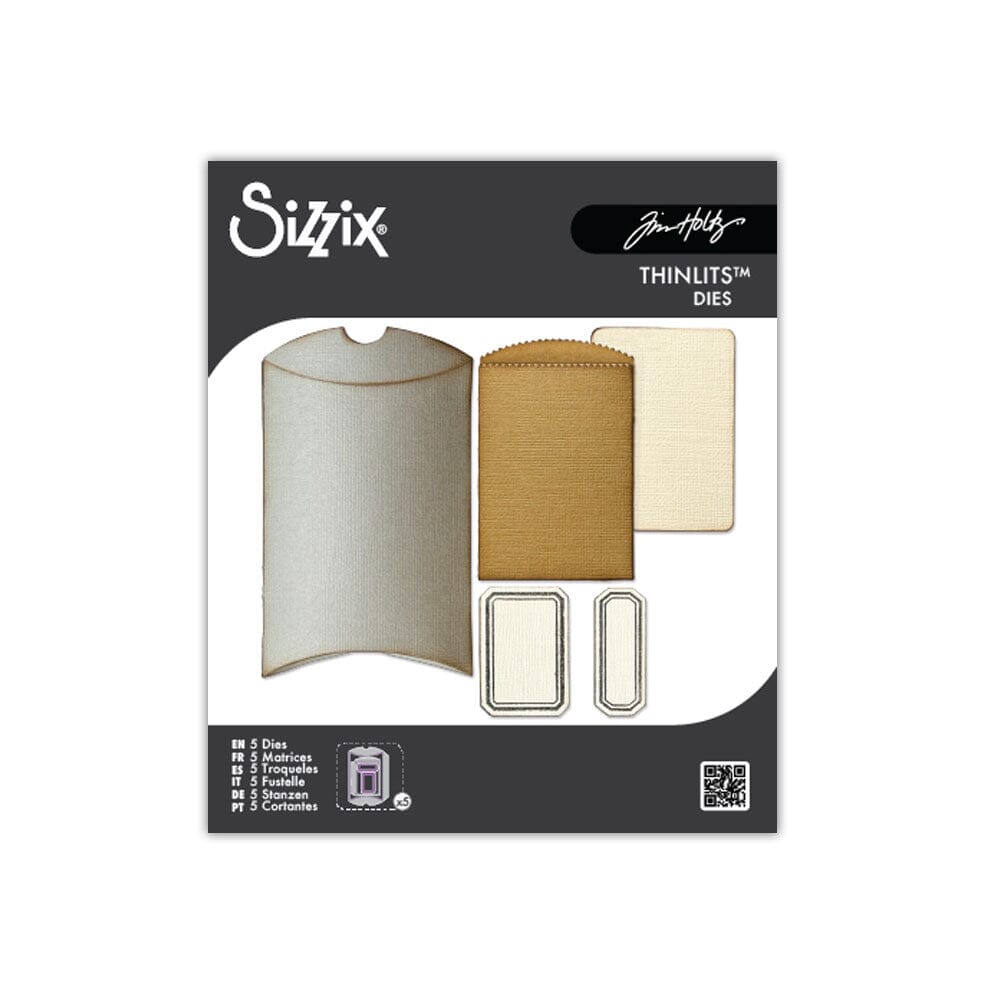 Tim Holtz Alterations by Sizzix Vault Pillow Talk + Bag Die Set 5pk Cutting Dies Tim Holtz Other 