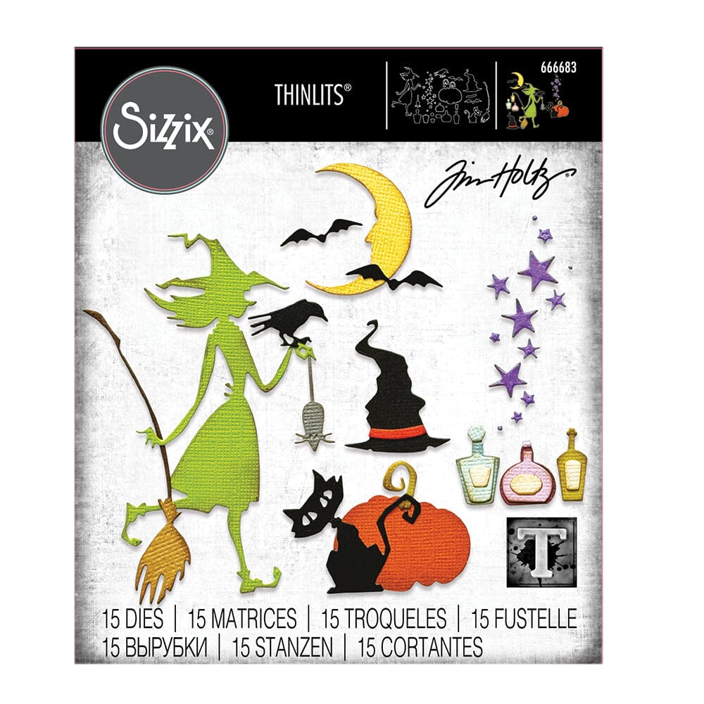 Tim Holtz Alterations by Sizzix Thinlits Die Set 15PK Vault Wicked Cutting Dies Tim Holtz Other 