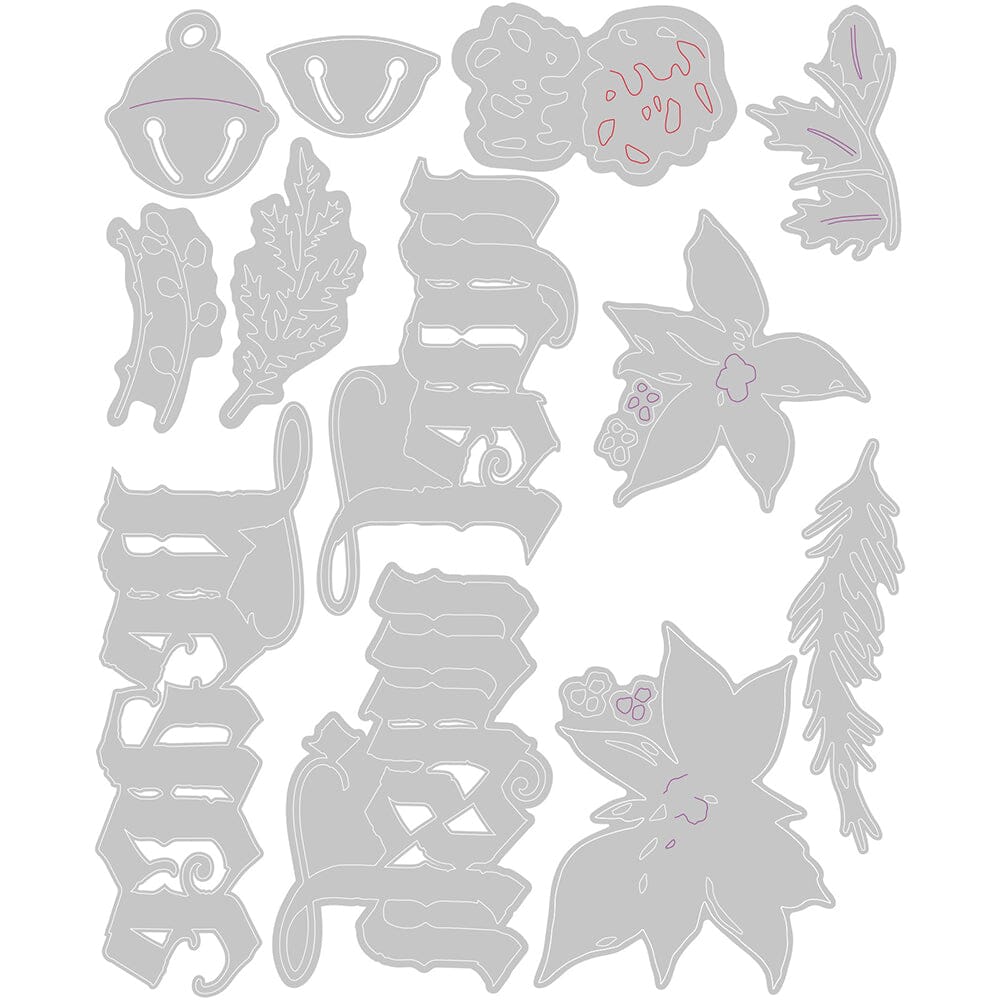 Tim Holtz Alterations by Sizzix Thinlits Die Set Vault Holiday Classic Cutting Dies Tim Holtz Other 