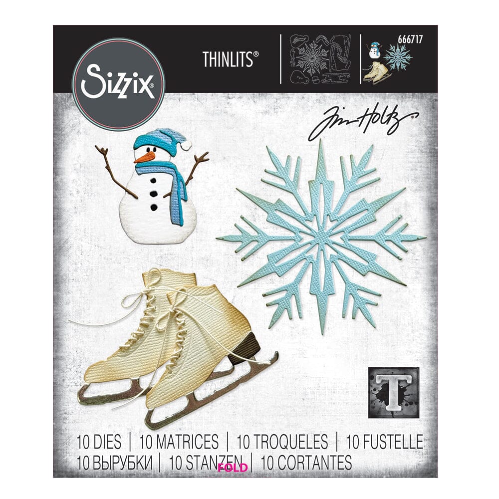 Tim Holtz Alterations by Sizzix Thinlits Die Set Vault Winter Wishes Cutting Dies Tim Holtz Other 