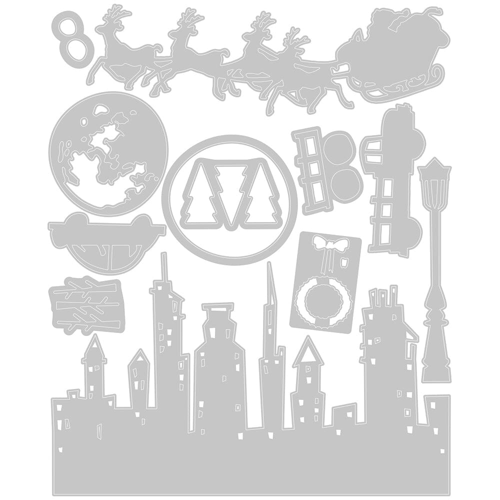 Tim Holtz Alterations by Sizzix Thinlits Die Set Vault Christmas Magic Cutting Dies Tim Holtz Other 